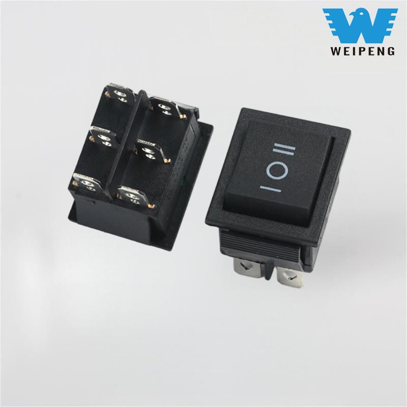 KCD4 Črno pregibno stikalo 31*25mm 16A 250V