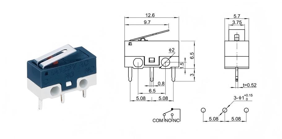 Pametno stikalo miške za zaklepanje vrat