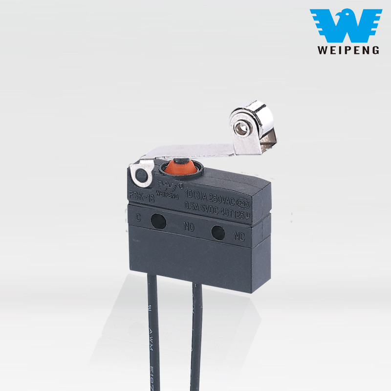 Vodotesno mikro stikalo z žicami in vzvodi