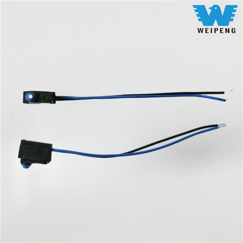 Vodoodporno mikrostikalo s pritiskom na gumb in vodniki