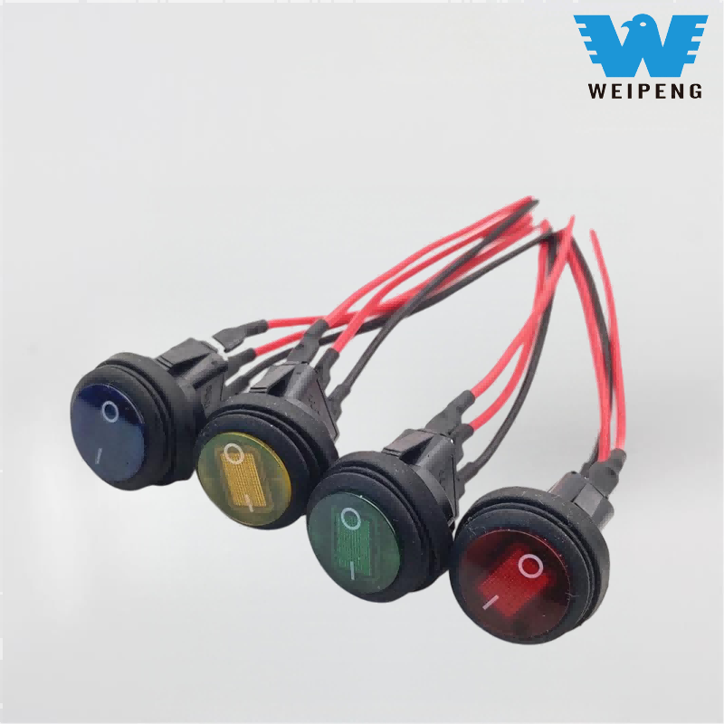 Weipeng okroglo vodoodporno stikalo za čolne z žico